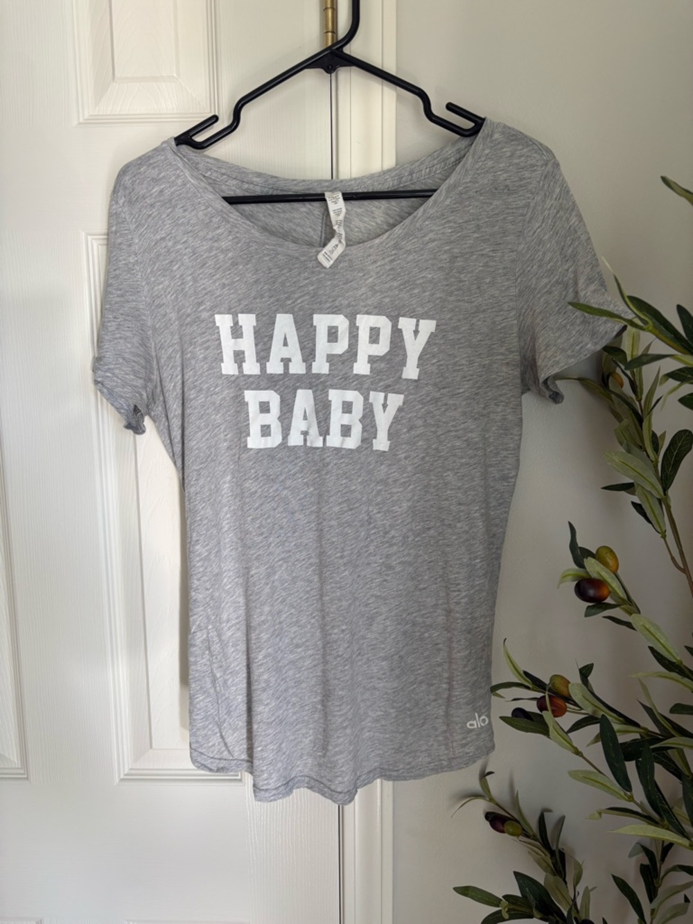 Happy Baby Gray Graphic Tee